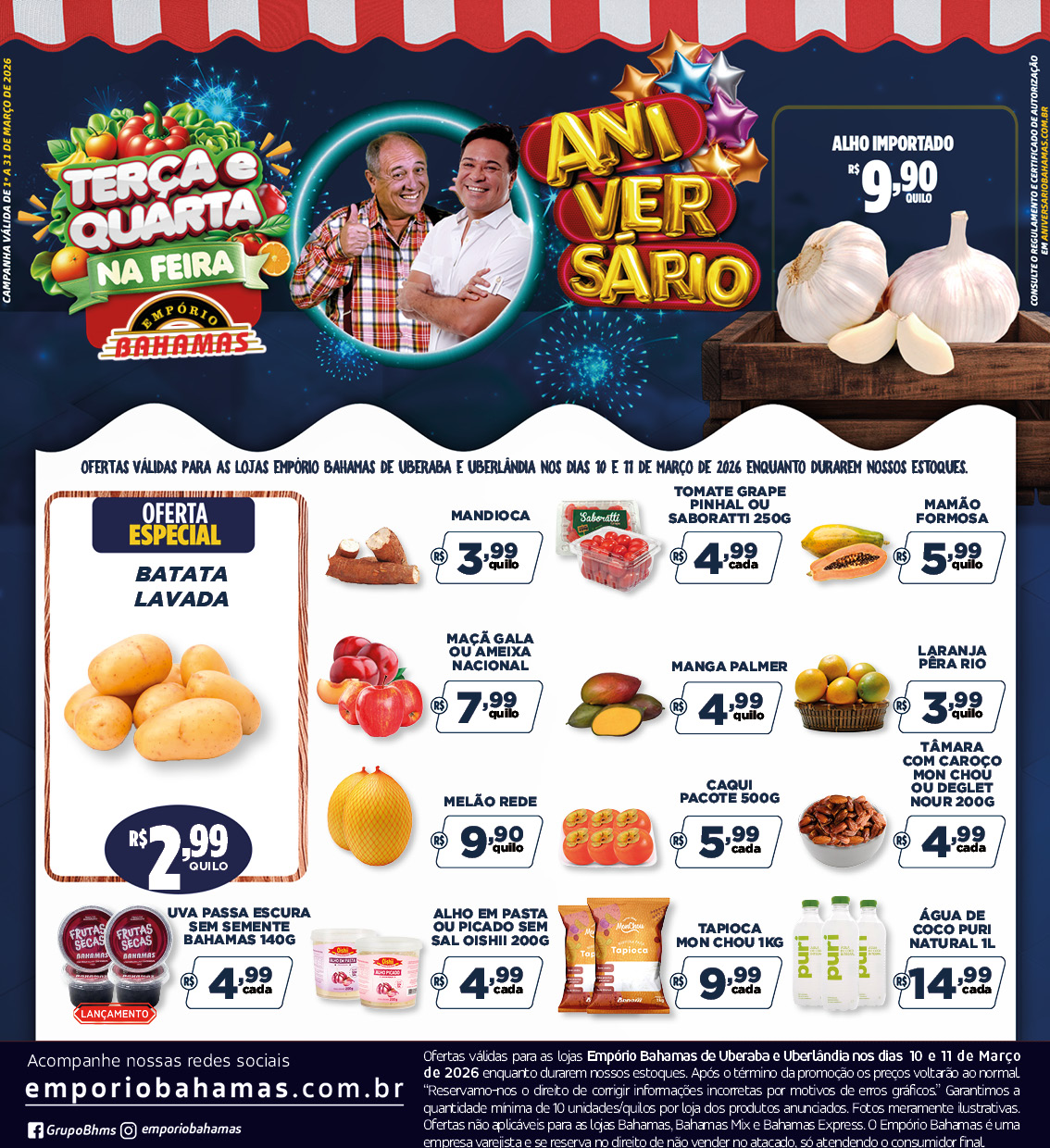 Terça na Feira 10 e 11 de março Triângulo