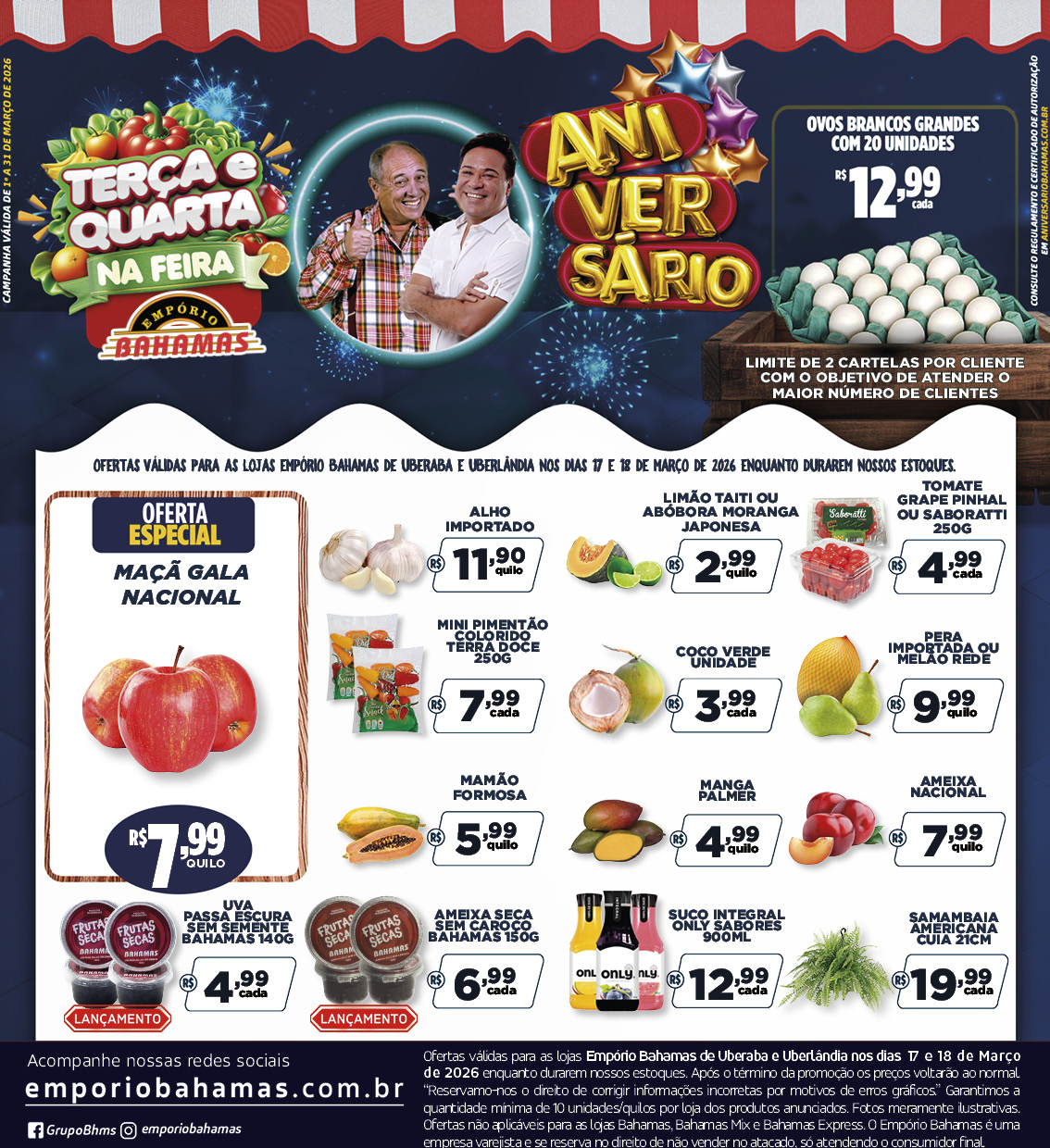 Terça e quarta na Feira Triângulo 17 e 18 de março